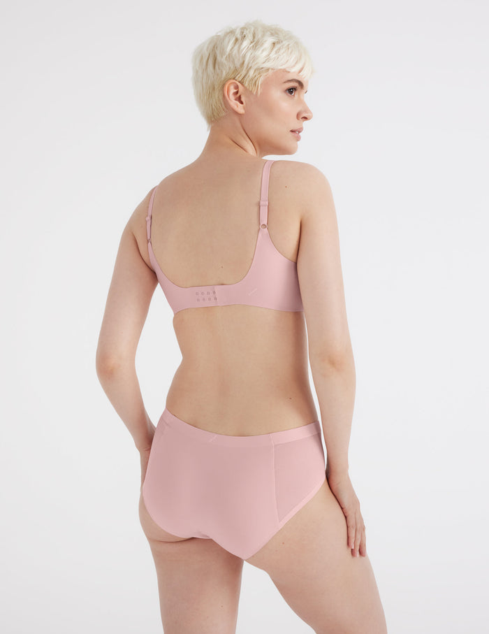 | Front view of model highlighting the coverage and fit | Rose Water