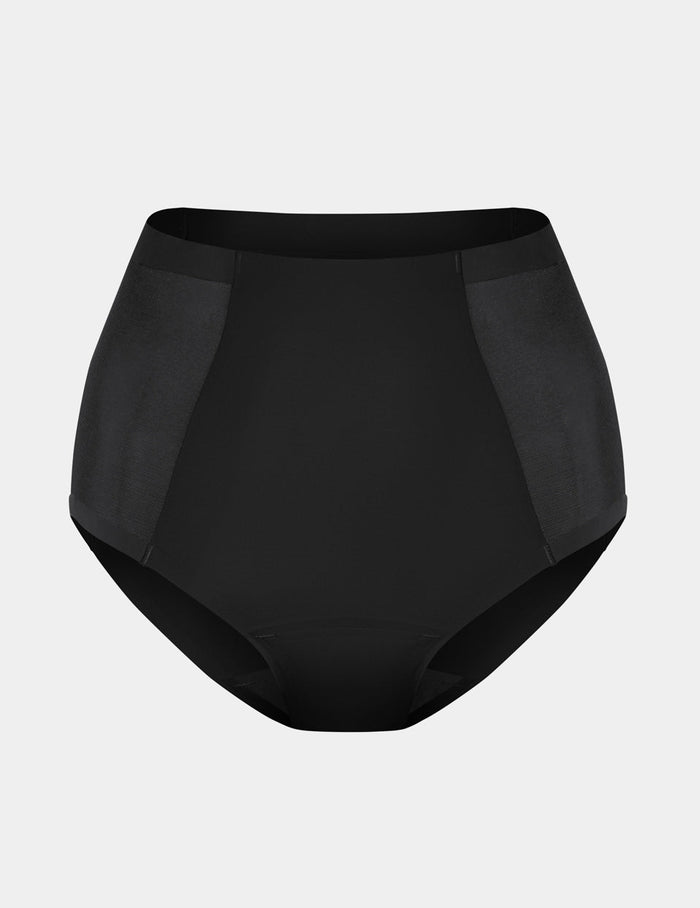 | Front view of model highlighting the coverage and fit | Black