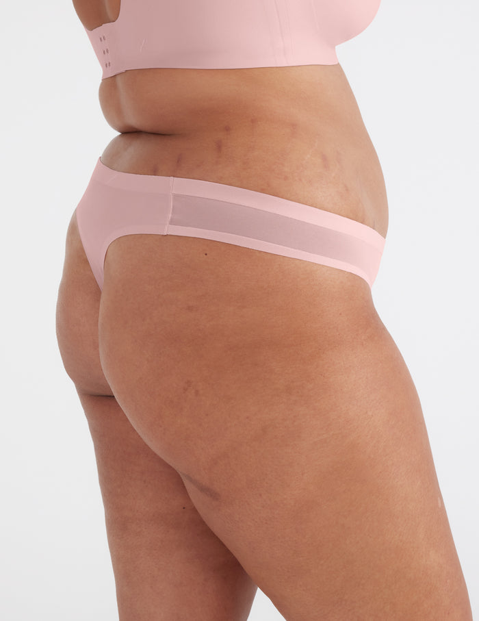 | Front view of model highlighting the coverage and fit | Rose Water