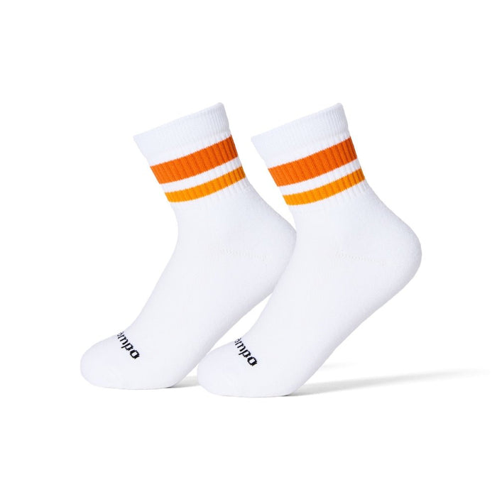 Del Campo Light Orange Stripes golf socks