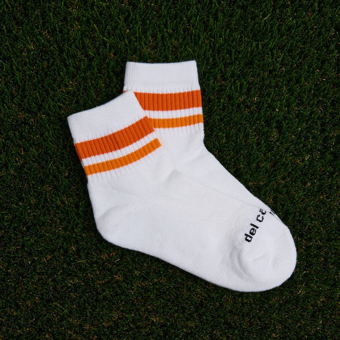 Del Campo Light Orange Stripes golf socks