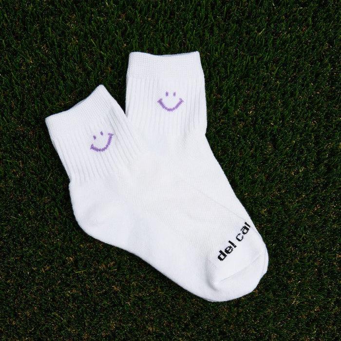 Del Campo Lilac Smiley golf socks