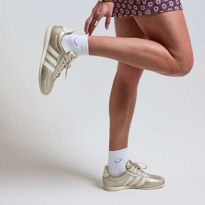 Del Campo Lilac Smiley golf socks
