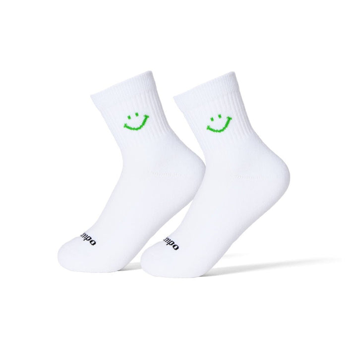 Del Campo Lime Green Smiley golf socks