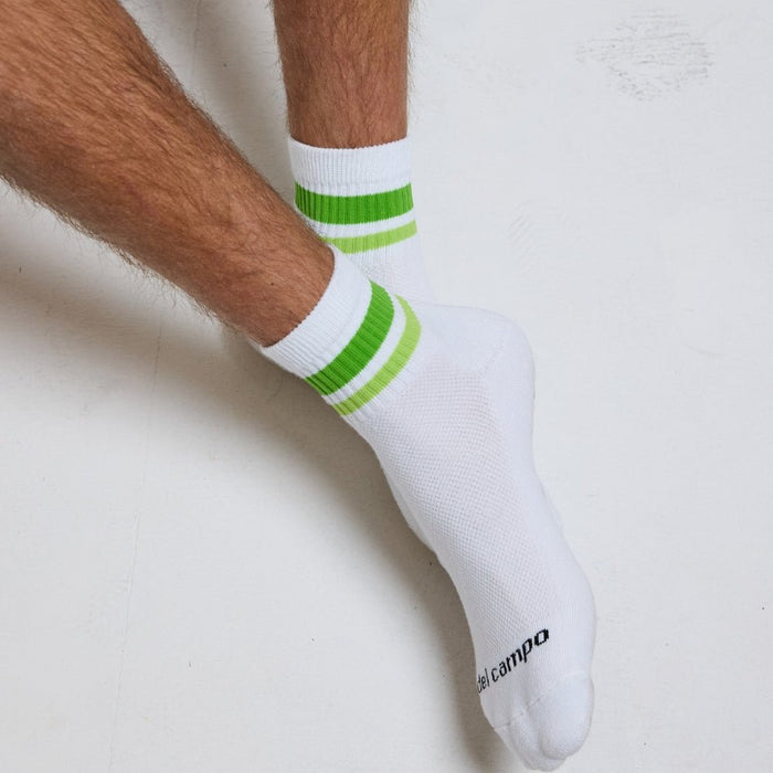 Del Campo Lime Green Stripes golf socks