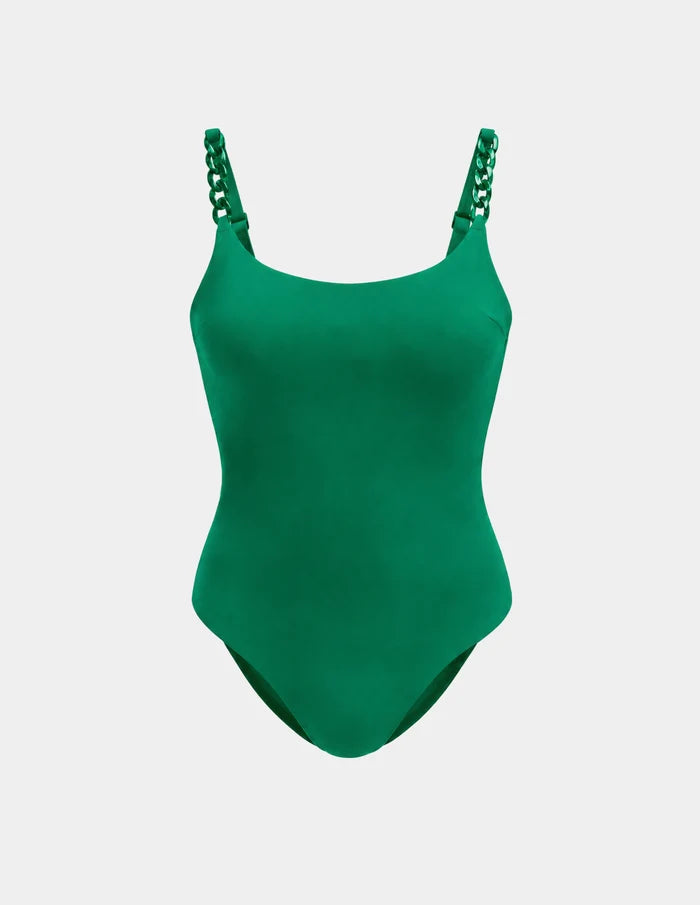| Limited-Edition Sculpt Classic One Piece Swimsuit shown front-facing against a light gray background | Cypress