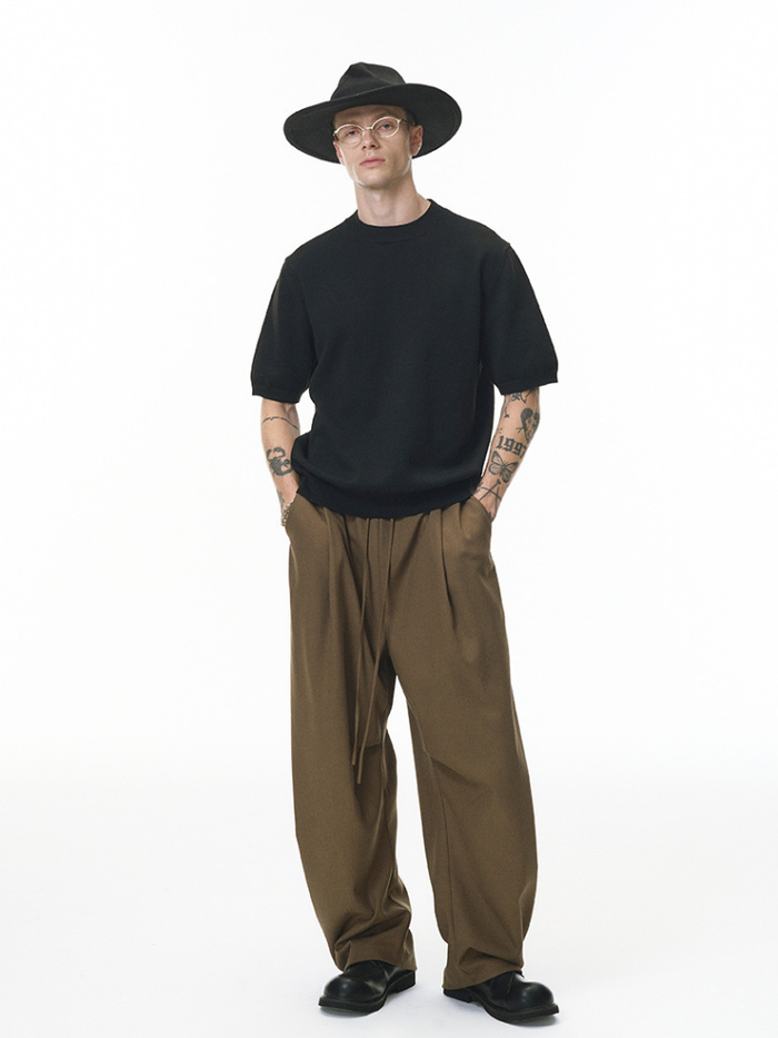 Loom Wide Trouser Brown