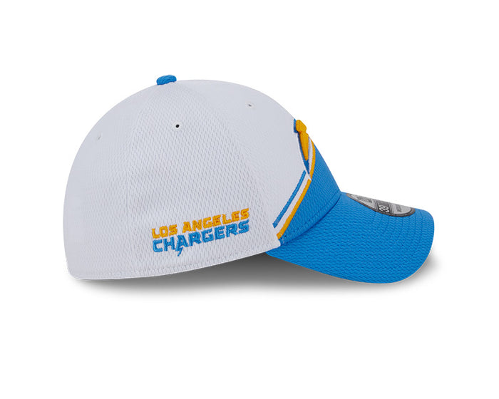 Los Angeles Chargers New Era 2023 Sideline 39THIRTY Flex Hat - White/Light Blue