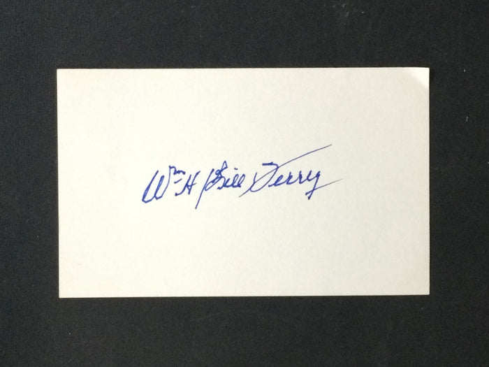 Lot of 8 HOF Signed Baseball Index Cards: Monte Irvin, Bill Terry, Appling, More all Vintage