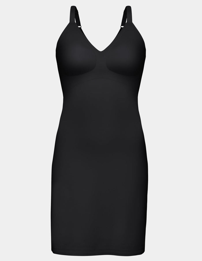| LuxeLift Slip shown front-facing against a light gray background | Black