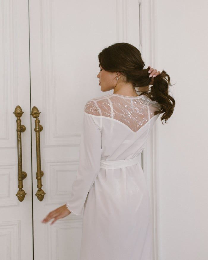 Lydia Bridal Robe - L left