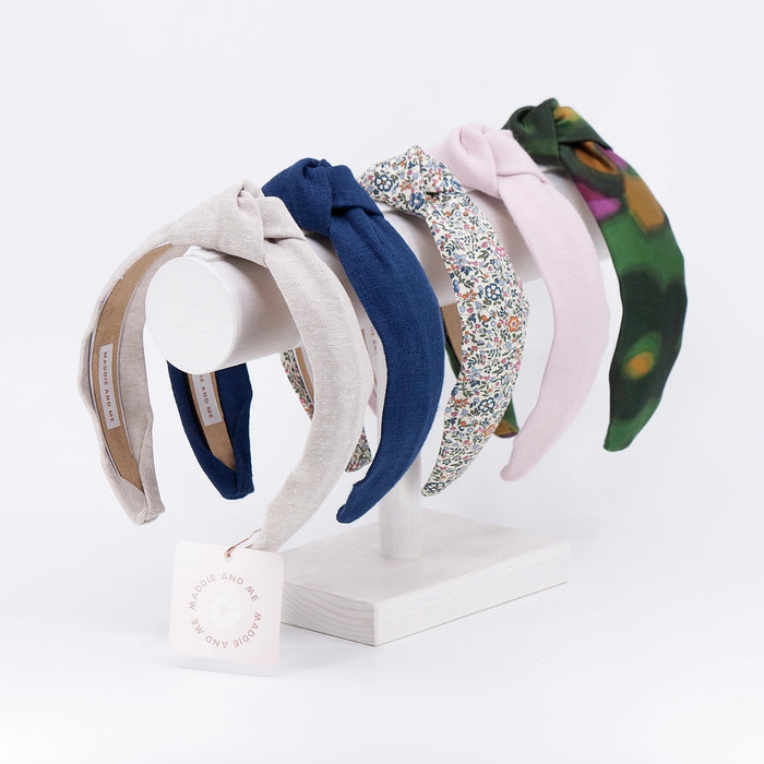 Maddie & Me: Topknot Headband in various fabrics