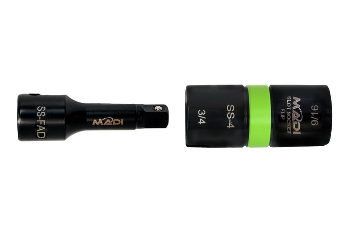 Madi 3 in 1 Slotted Impact Socket - 9/16" and 3/4" SS-4 (Discontinued)