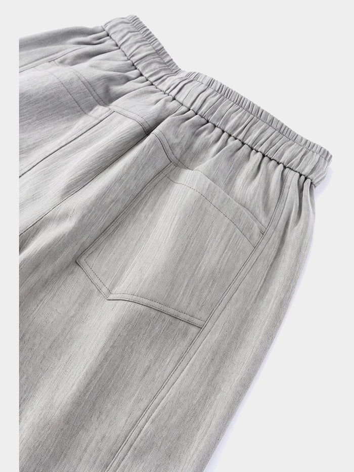 Marram Trouser in Light Grey, pocket detail