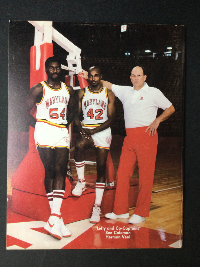 Maryland Terrapins Basketball 1983-84 Program Lefty, Len Bias and more