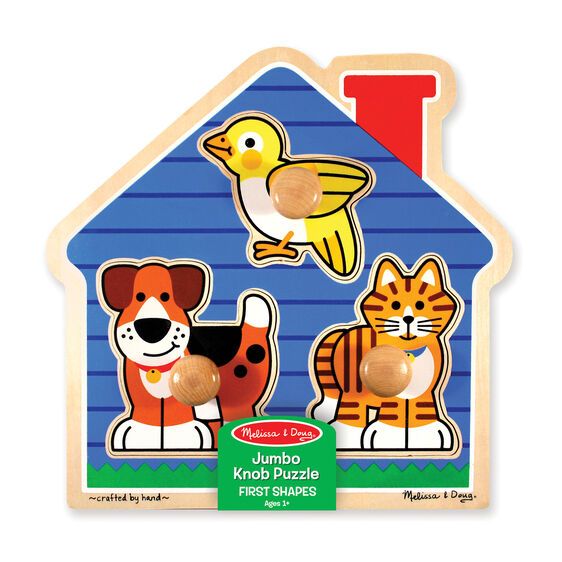 Melissa & Doug House Pets Knob Puzzle 3 Piece