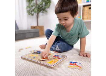 Melissa and Doug Musical Instruments Sound Puzzle 8 piece wooden puzzle – view 6