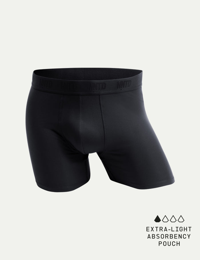 | Men's ActivTemp™ Boxer Brief 5" shown front-facing against a light gray background | Black