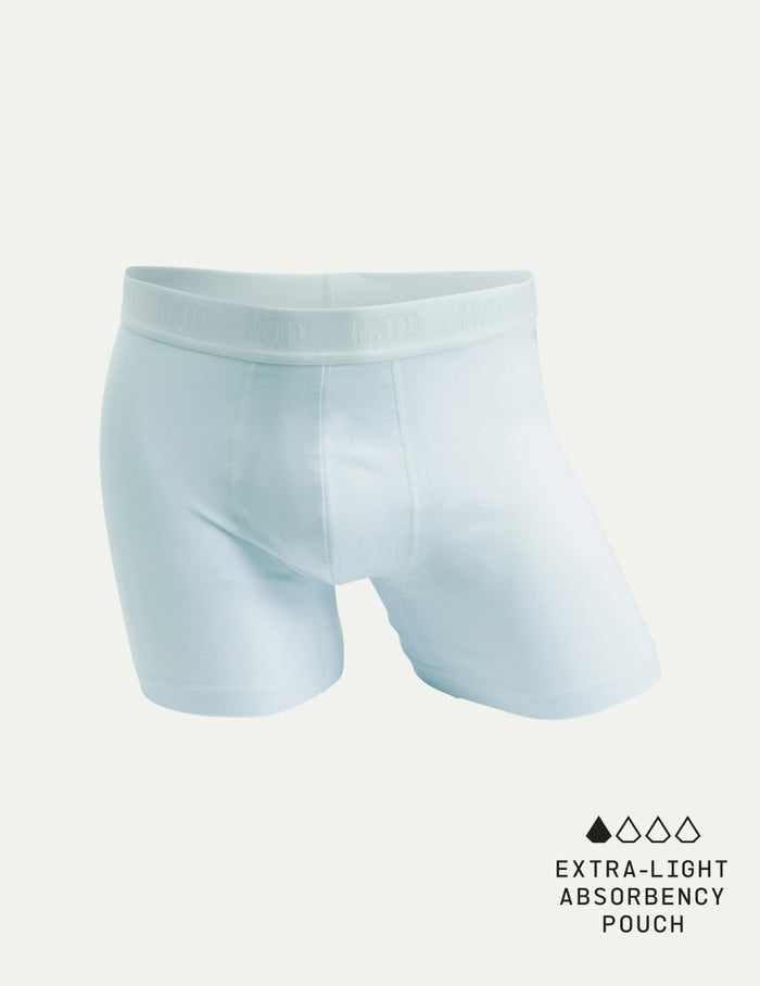 | Men's Best Damn™ Cotton Modal Boxer Brief 5" shown front-facing against a light gray background | Ice