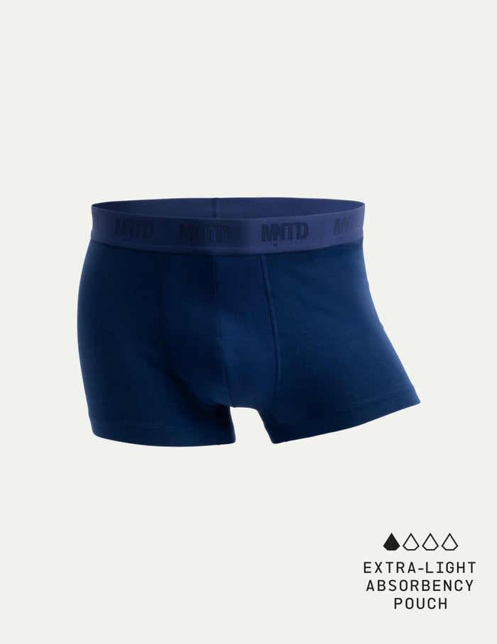 | Men's Best Damn™ Cotton Modal Trunk 3" shown front-facing against a light gray background | Midnight