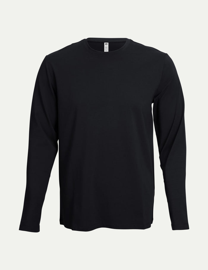 | Men's Best Damn Long Sleeve shown front-facing against a light gray background | Black