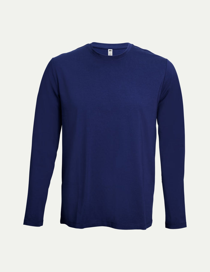 | Men's Best Damn Long Sleeve shown front-facing against a light gray background | Midnight