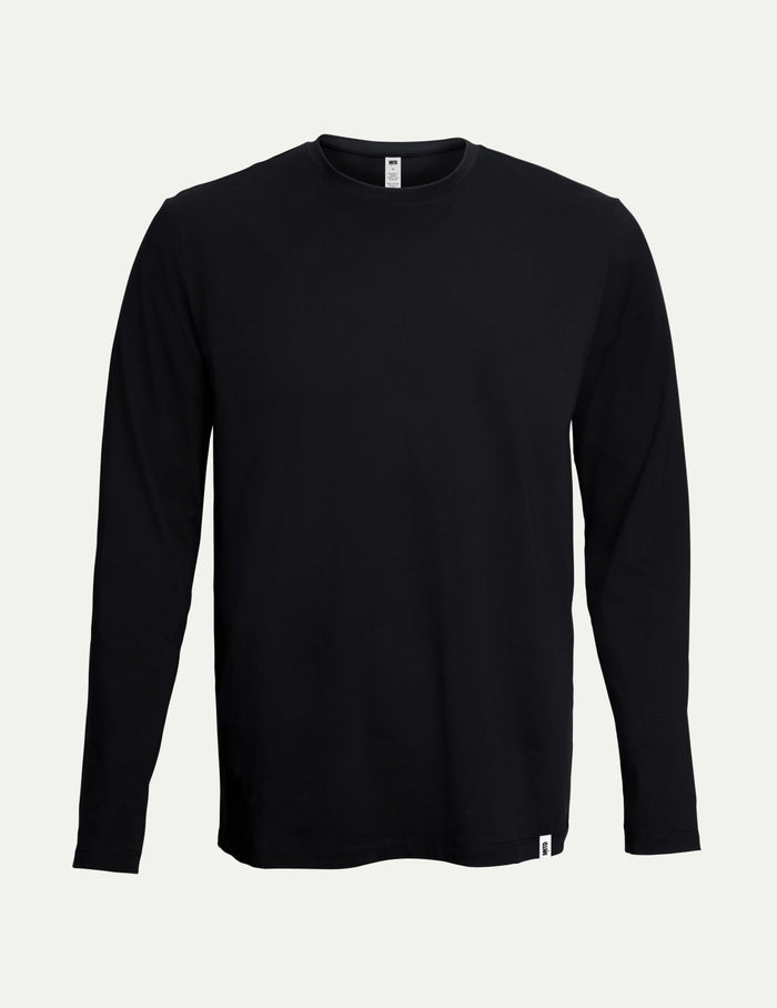 | Men's CoolShift™ Long Sleeve shown front-facing against a light gray background | Black