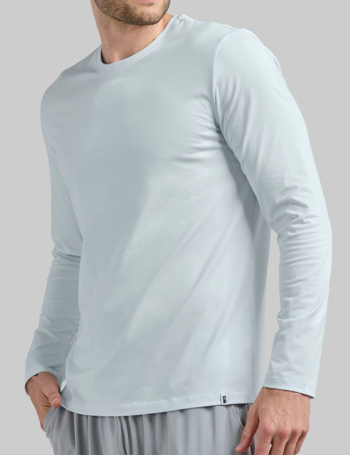 | Front view of model wearing the Men's CoolShift™ Long Sleeve highlighting the coverage and fit |  Ice