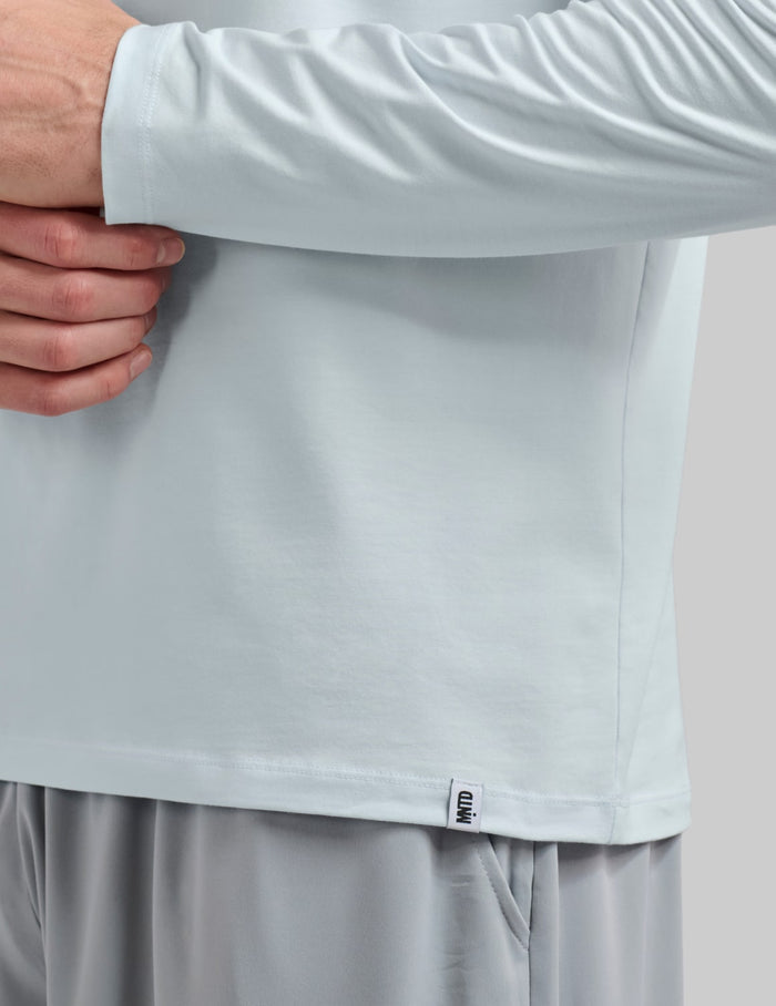 | Front view of model wearing the Men's CoolShift™ Long Sleeve highlighting the coverage and fit |  Ice