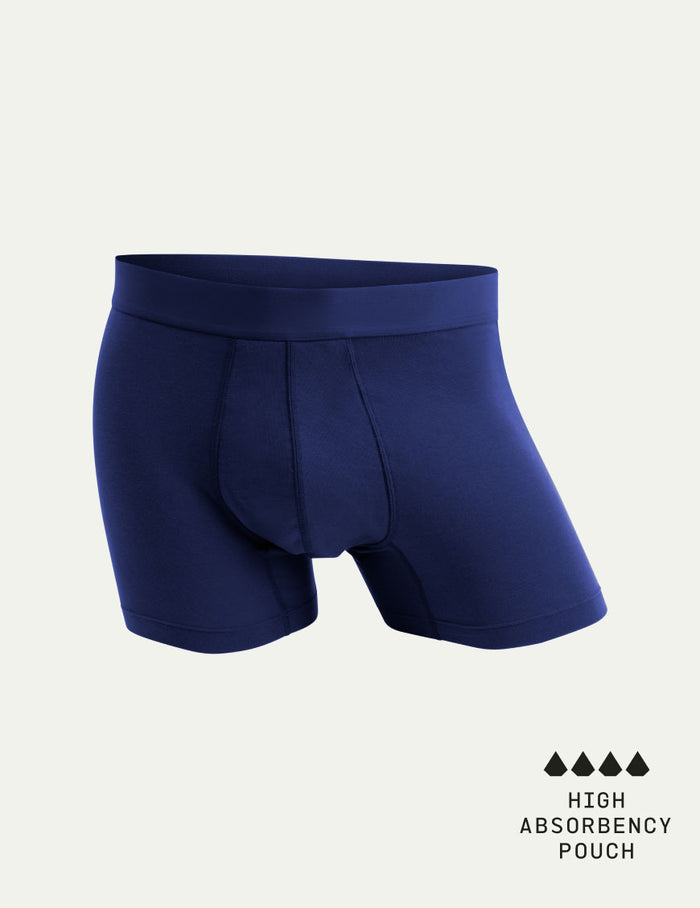 | Men's EverDry Cotton Trunk 3" shown front-facing against a light gray background | Midnight