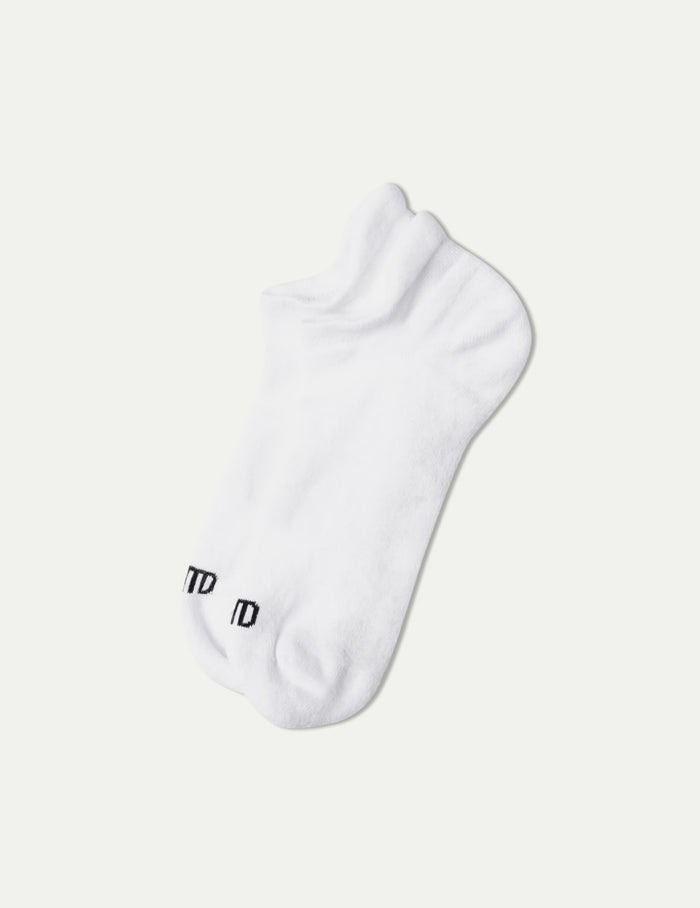 | Men's Non-Stop Ankle Socks shown front-facing against a light gray background | White