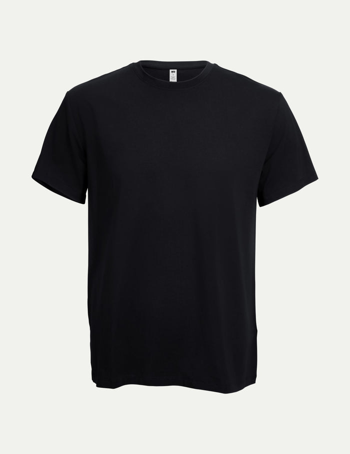 | Men's Relaxed Fit Best Damn Tee shown front-facing against a light gray background | Black