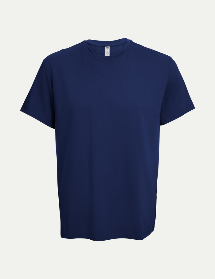 | Men's Relaxed Fit Best Damn Tee shown front-facing against a light gray background | Midnight