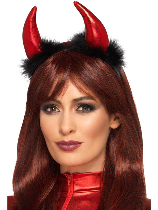 Metallic Devil Horns headband