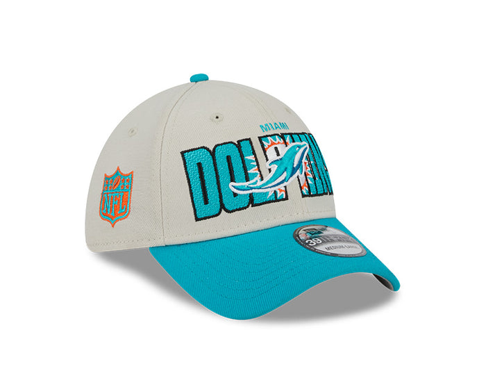 Miami Dolphins New Era 2023 NFL Draft 39THIRTY Flex Hat - Cream