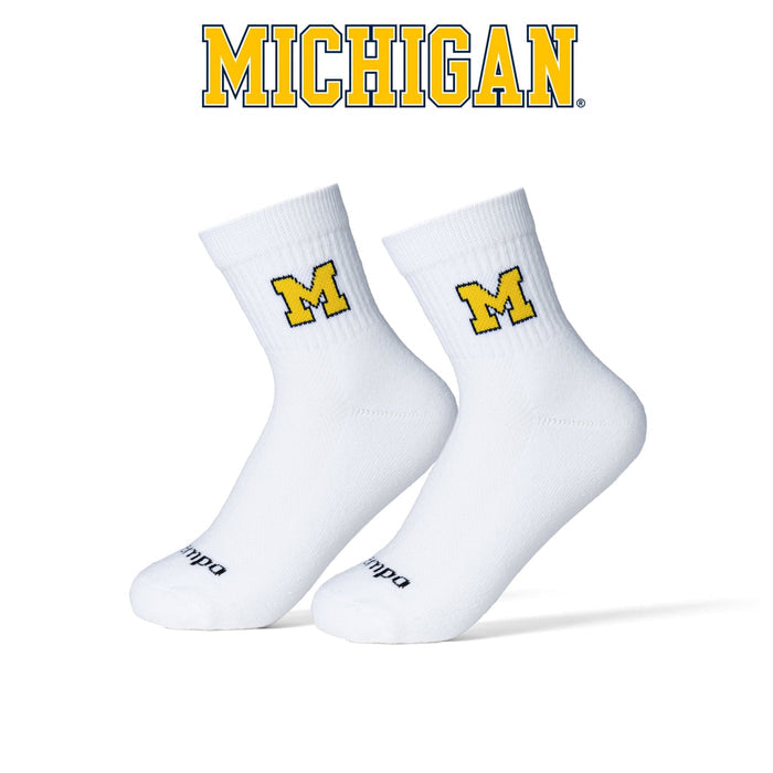 Del Campo Michigan Wolverines Maize golf socks