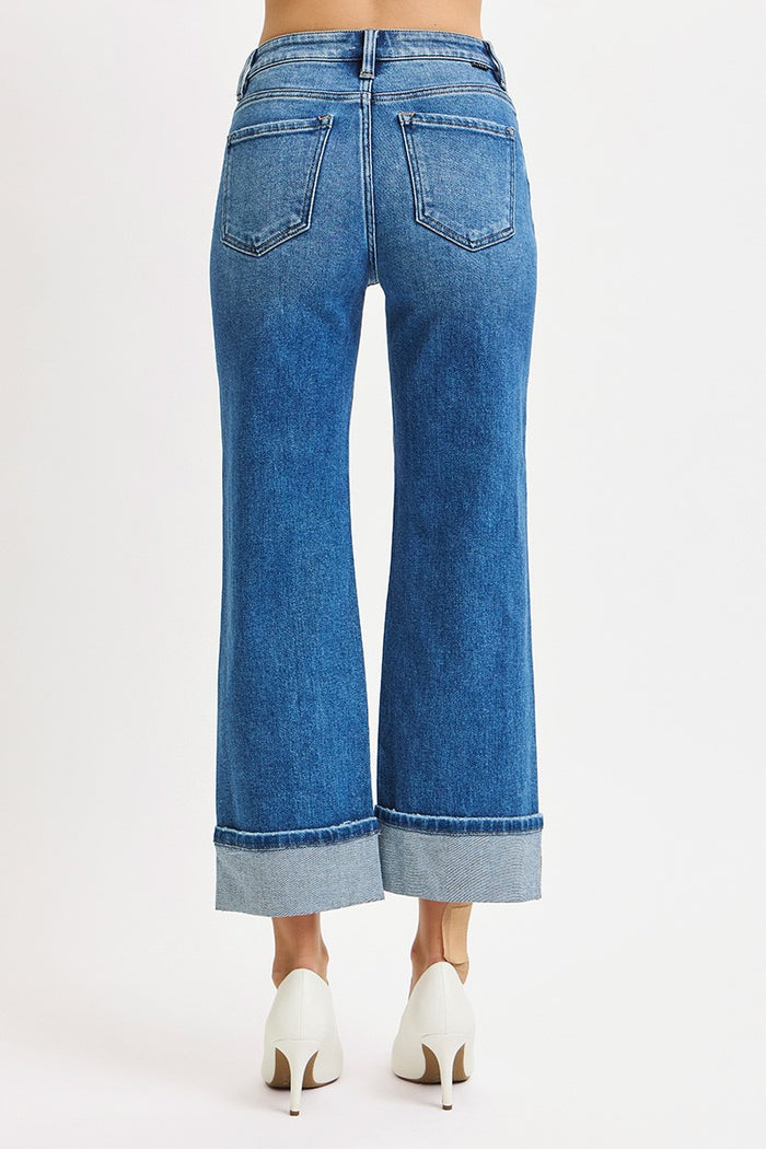 Mid Rise Cuffed Jean