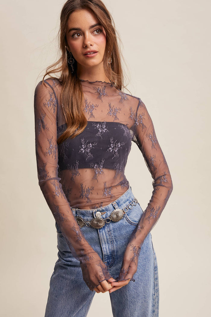 Midnight Lace Top