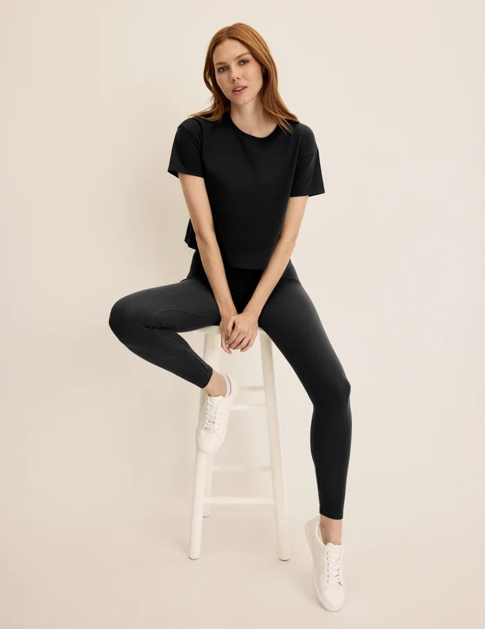 | Front view of model highlighting the coverage and fit | Washed Black