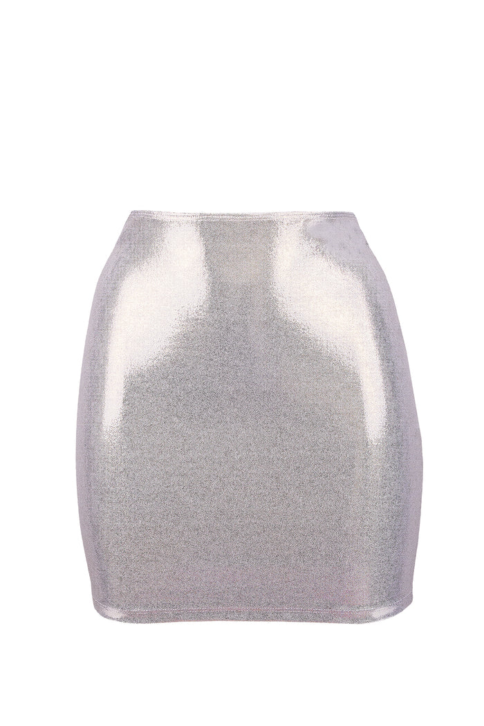 Mini skirt Holographic party  /WHITE GOLD HOLO,SKIRTS & PANTS - EXES LINGERIE