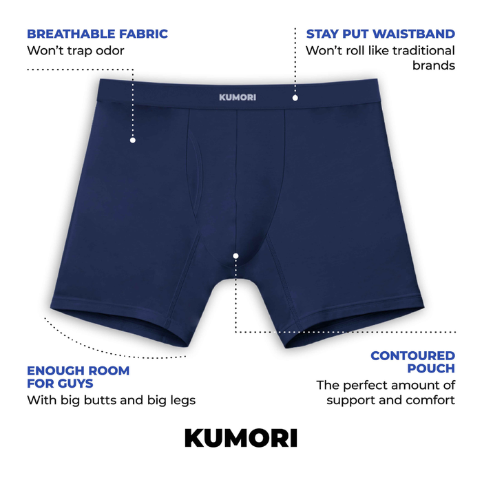 Modal Boxer Briefs 6.5" 2 Pack Maroon & Blue