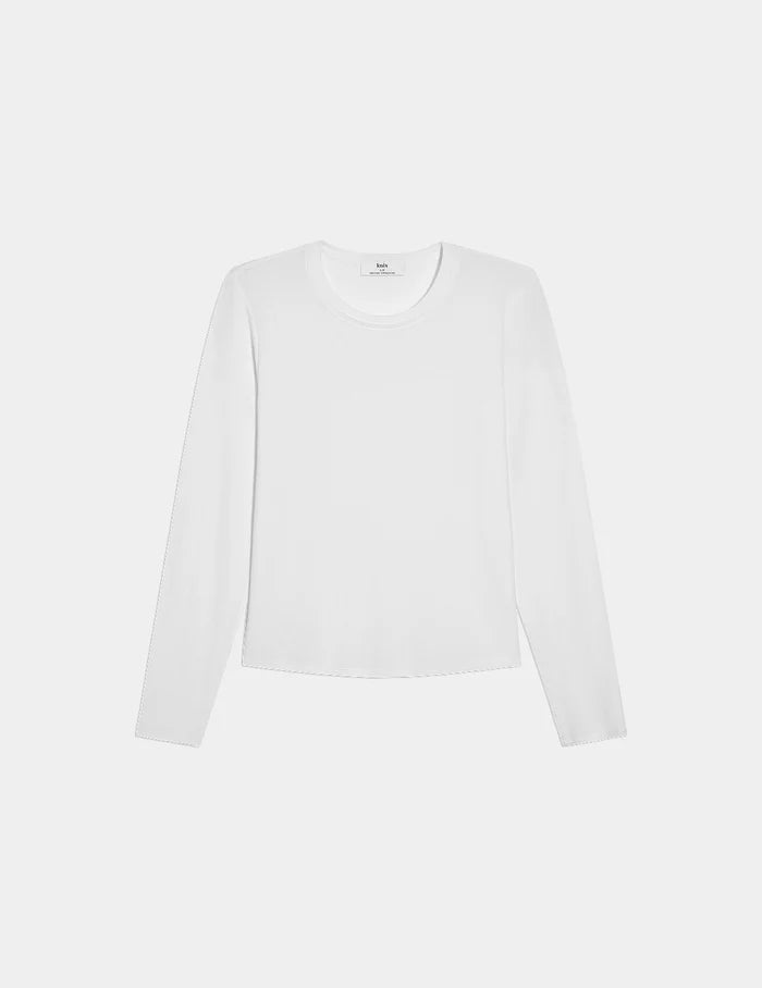 | Modal Rib Long Sleeve shown front-facing against a light gray background | White