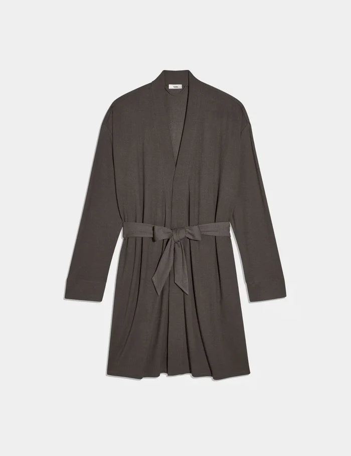 | Front view of model highlighting the coverage and fit | Grey