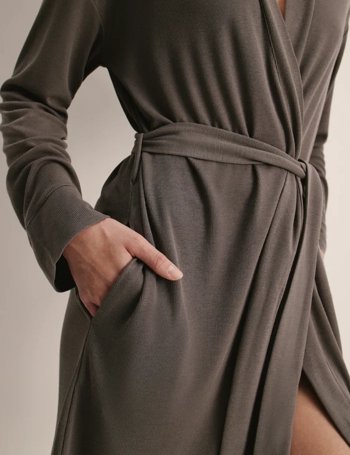 | Front view of model highlighting the coverage and fit | Grey