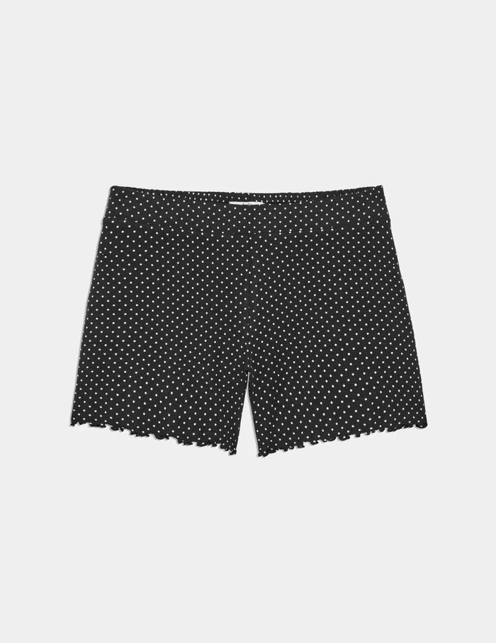 Black with White Polka Dot / XS