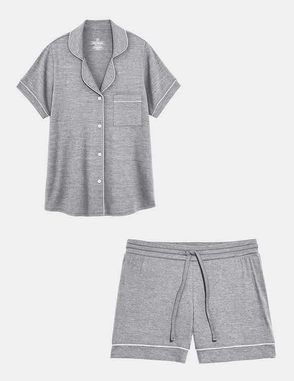 Heather Grey/White / XS