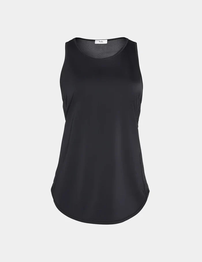 | Front view of model highlighting the coverage and fit | Black