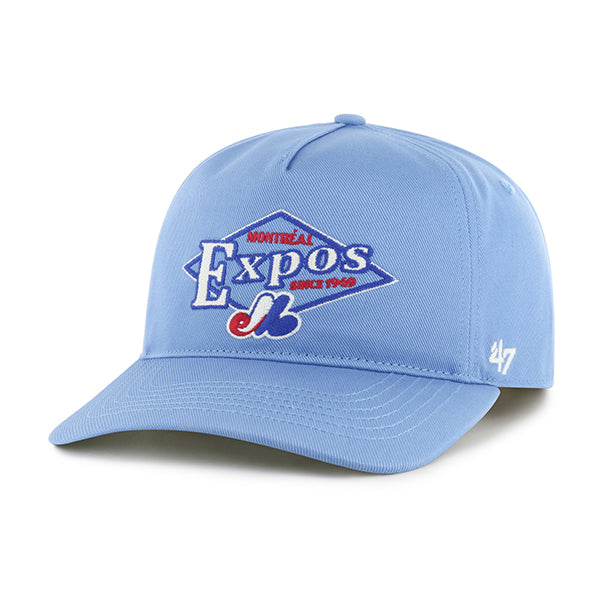 Montreal Expos Cooperstown Diamond 47' Brand Hitch Snap-Back Hat - Light Blue