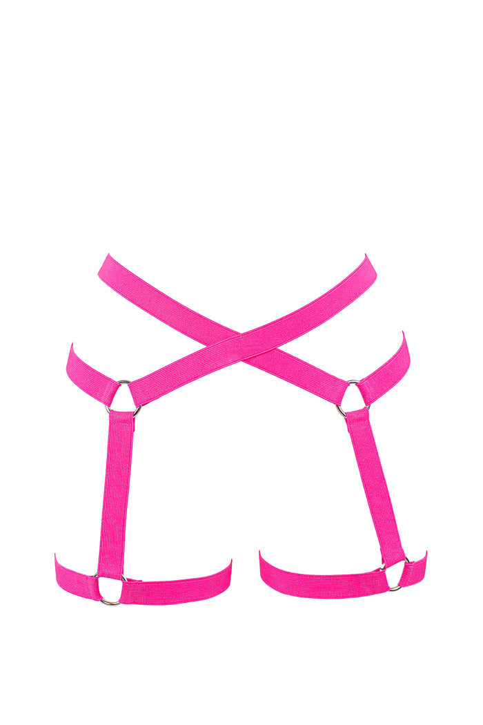 Woman Harness Elastic / Pole Dance & Festivals Accessories / Neon Pink,BOTTOMS - EXES LINGERIE