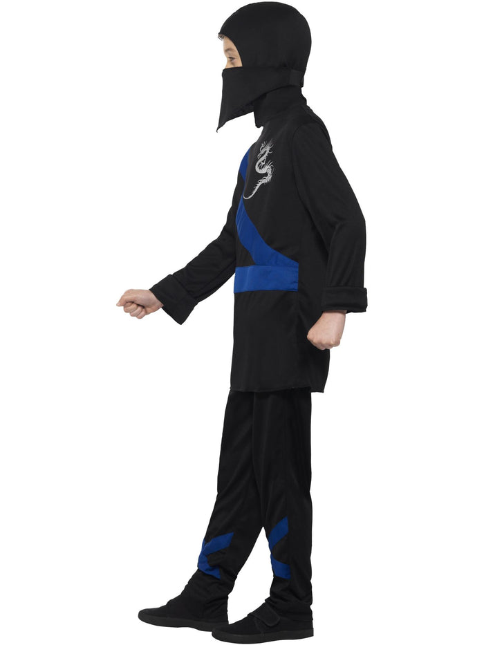 Ninja Assassin Costume, Black & Blue